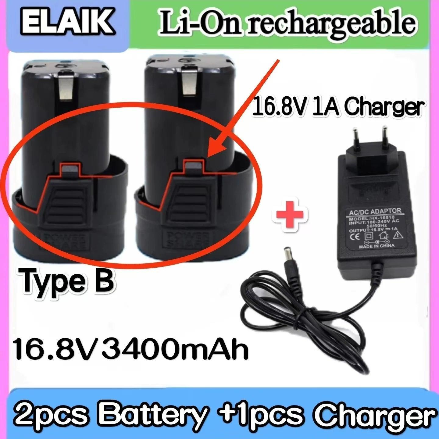 New 16.8v 3400mAh Universal Rechargeable Lithium Battery For Power - VirtuousWares.Store