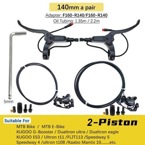 NowAct 2 Piston Electric E-Bike Scooter Disc Brake Hydraulic Bicycle - VirtuousWares.Store