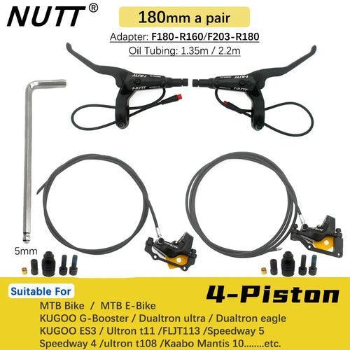 NUTT 4 Piston Y-5 Electric E-Bike Scooter Disc Brake Hydraulic Bicycle - VirtuousWares.Store