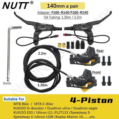 NUTT 4 Piston Y-5 Electric E-Bike Scooter Disc Brake Hydraulic Bicycle - VirtuousWares.Store