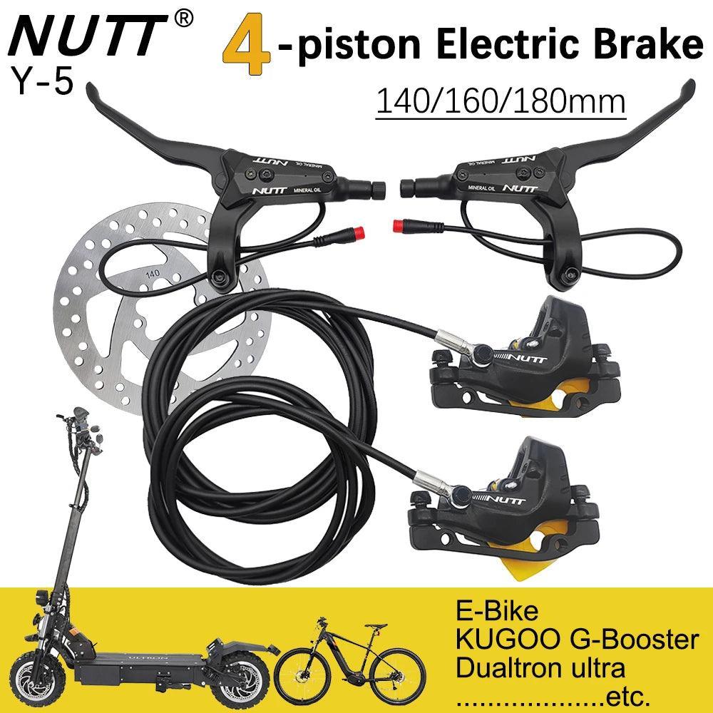 NUTT 4 Piston Y-5 Electric E-Bike Scooter Disc Brake Hydraulic Bicycle - VirtuousWares.Store