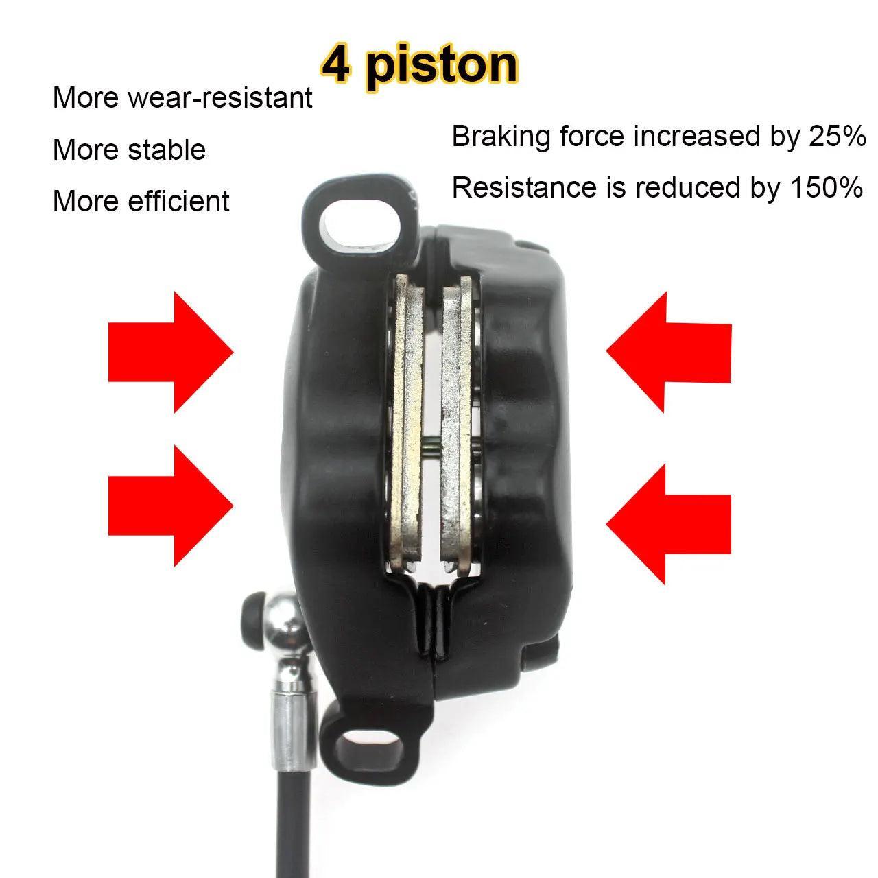 NUTT 4 Piston Y-5 Electric E-Bike Scooter Disc Brake Hydraulic Bicycle - VirtuousWares.Store
