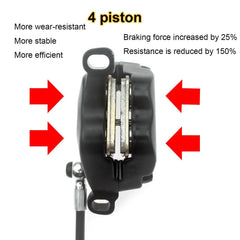 NUTT 4 Piston Y-5 Electric E-Bike Scooter Disc Brake Hydraulic Bicycle - VirtuousWares.Store