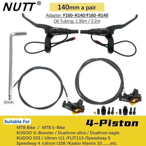 NUTT 4 Piston Y-5 Electric E-Bike Scooter Disc Brake Hydraulic Bicycle - VirtuousWares.Store