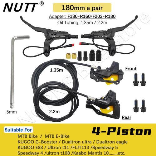 NUTT 4 Piston Y-5 Electric E-Bike Scooter Disc Brake Hydraulic Bicycle - VirtuousWares.Store