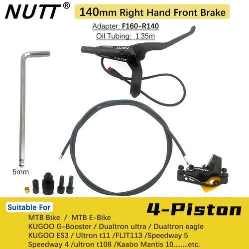 NUTT 4 Piston Y-5 Electric E-Bike Scooter Disc Brake Hydraulic Bicycle - VirtuousWares.Store