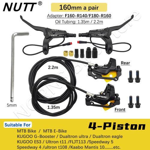 NUTT 4 Piston Y-5 Electric E-Bike Scooter Disc Brake Hydraulic Bicycle - VirtuousWares.Store