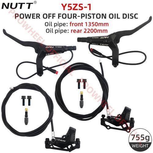 NUTT 4 Piston Y5ZS-1 E-Bike Scooter Disc Brake Hydraulic Bicycle For - VirtuousWares.Store
