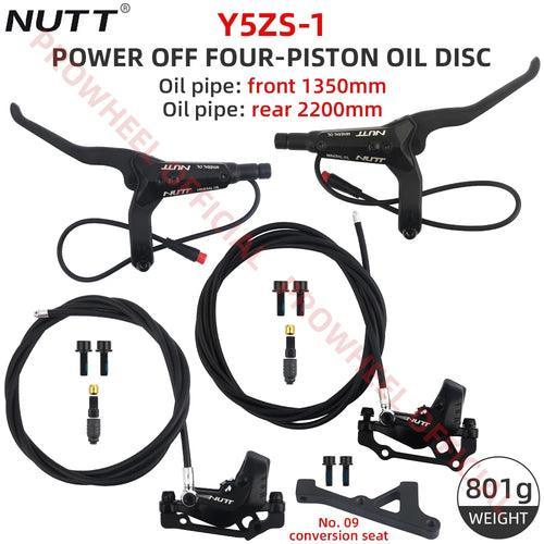 NUTT 4 Piston Y5ZS-1 E-Bike Scooter Disc Brake Hydraulic Bicycle For - VirtuousWares.Store
