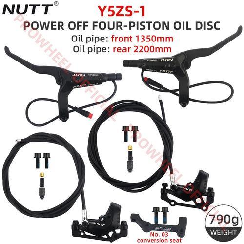 NUTT 4 Piston Y5ZS-1 E-Bike Scooter Disc Brake Hydraulic Bicycle For - VirtuousWares.Store