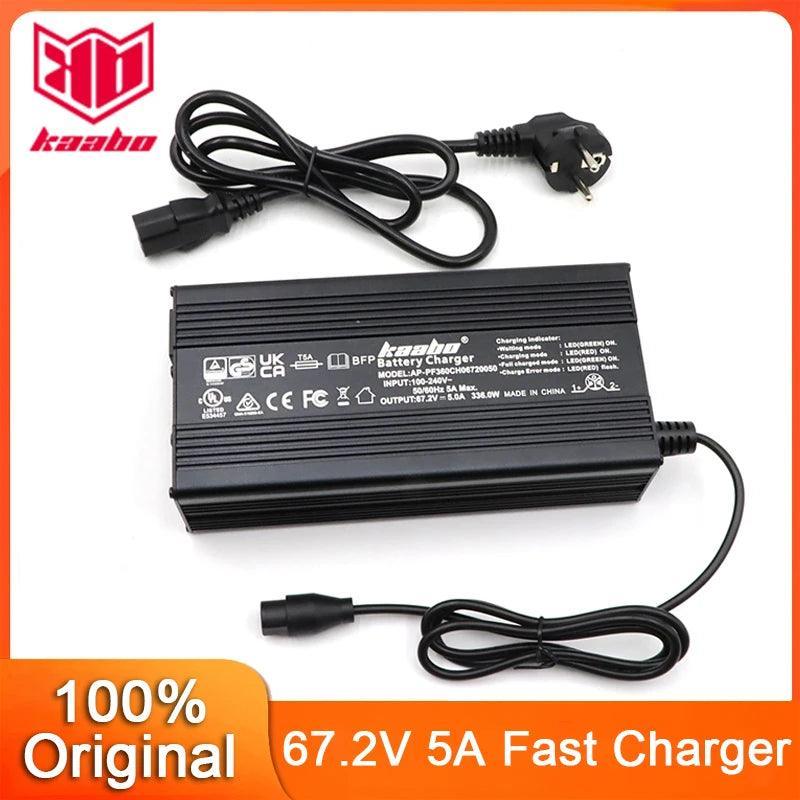 Original 67.2V 5A Fast Charger For Kaabo Mantis King GT Electric - VirtuousWares.Store
