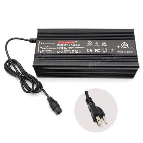 Original 84V 5A Fast Charger For Kaabo Wolf King GTR Electric Scooter - VirtuousWares.Store