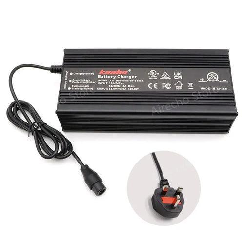 Original 84V 5A Fast Charger For Kaabo Wolf King GTR Electric Scooter - VirtuousWares.Store