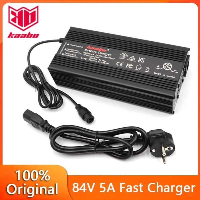 Original 84V 5A Fast Charger For Kaabo Wolf King GTR Electric Scooter - VirtuousWares.Store