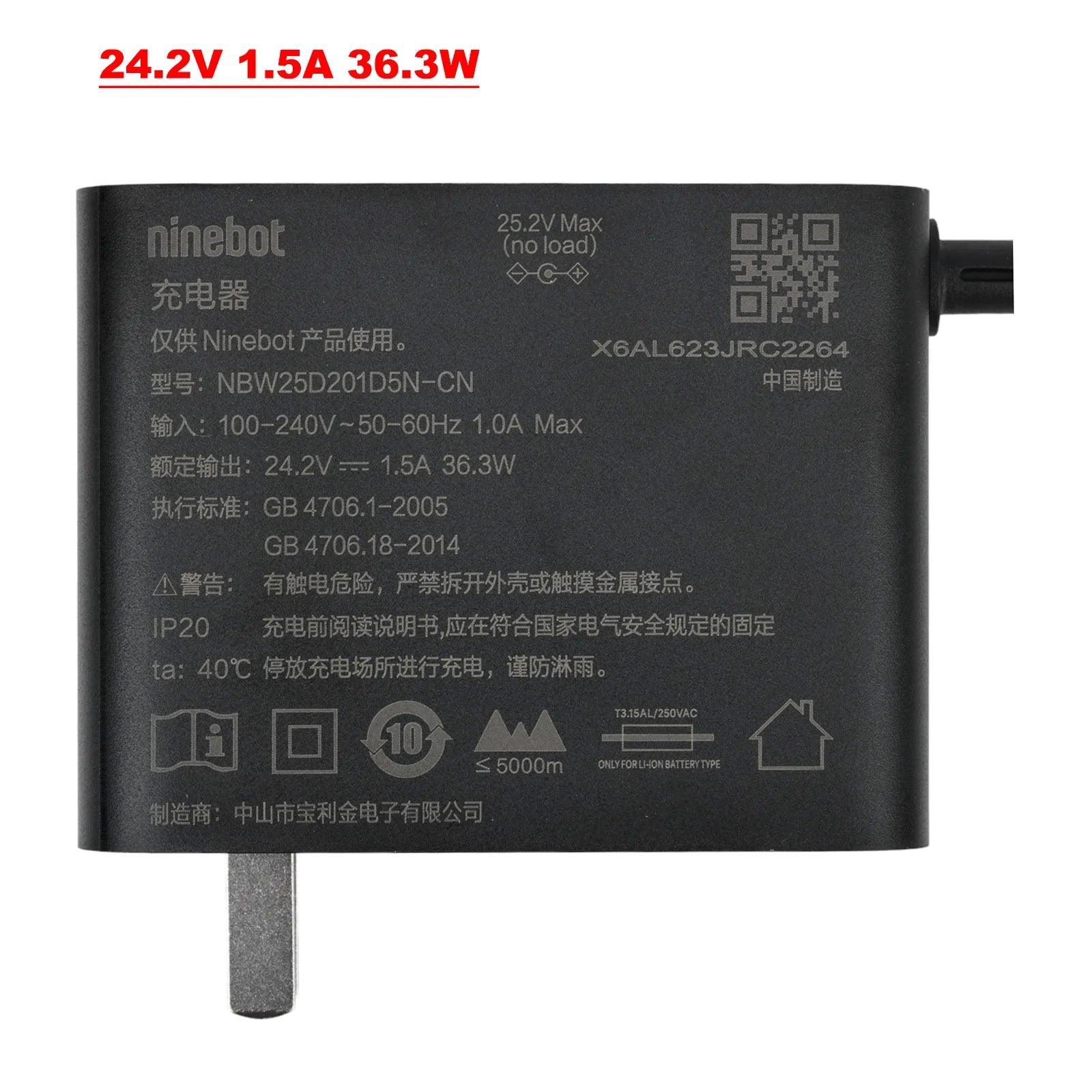 Original Charger For Ninebot Electric Scooter E2 E2Plus E8 E10 C15 C20 - VirtuousWares.Store