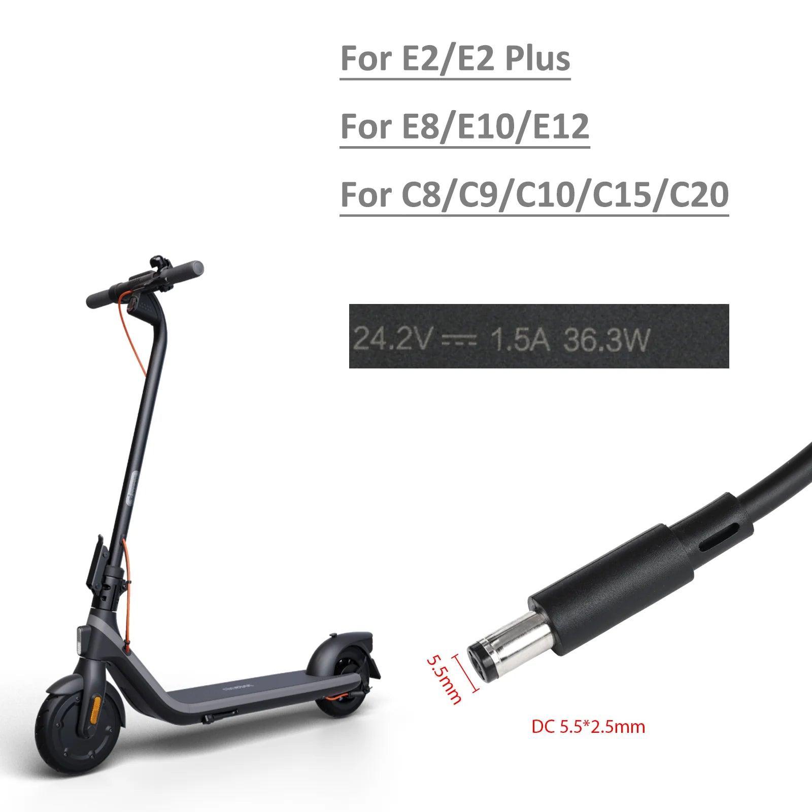 Original Charger For Ninebot Electric Scooter E2 E2Plus E8 E10 C15 C20 - VirtuousWares.Store