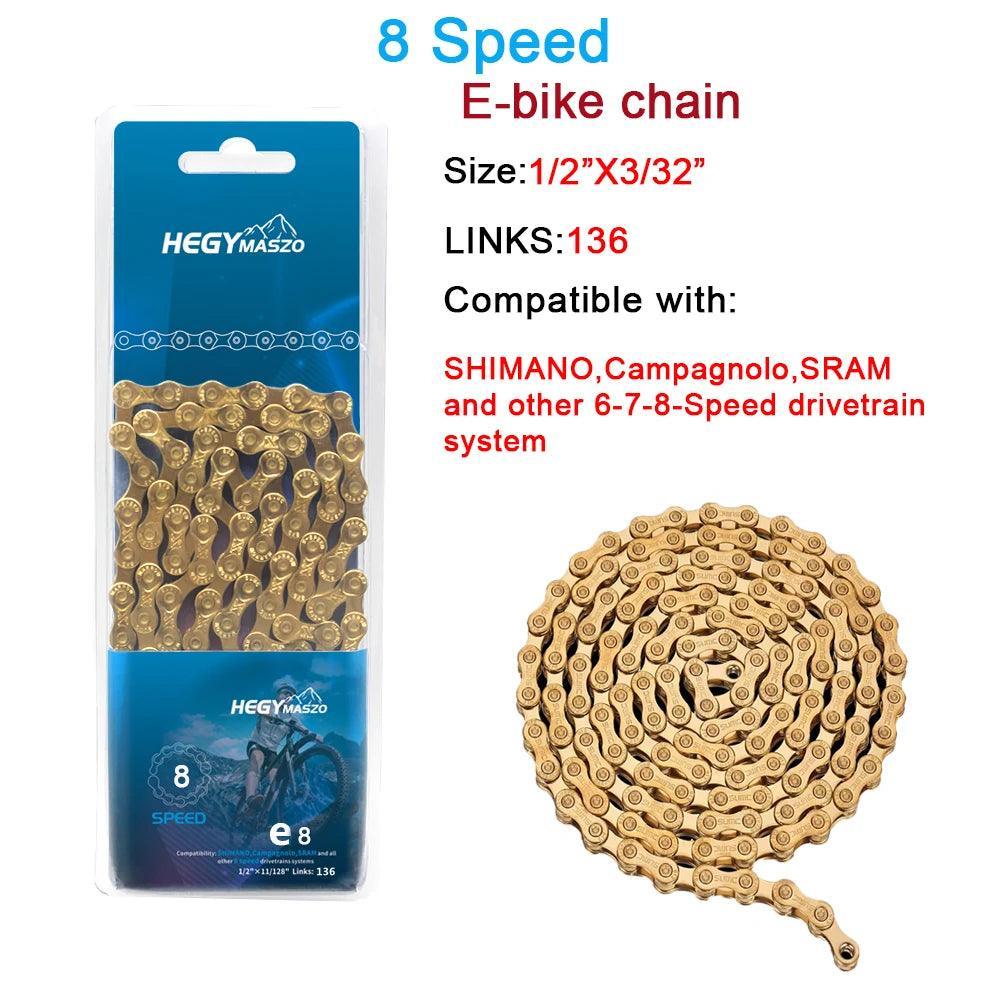 Original E-Bike Chains 8 speed 136 Links Electric bicycle chain For - VirtuousWares.Store