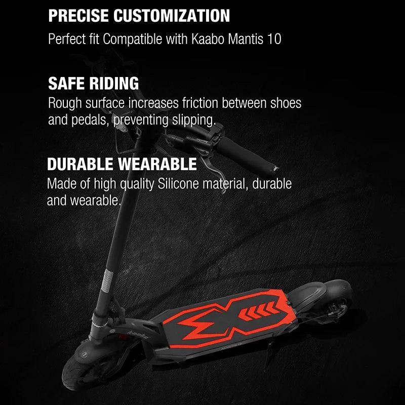 Original Kaabo Silicone Red Mat for Mantis Kickscooter Black Foot Pad - VirtuousWares.Store
