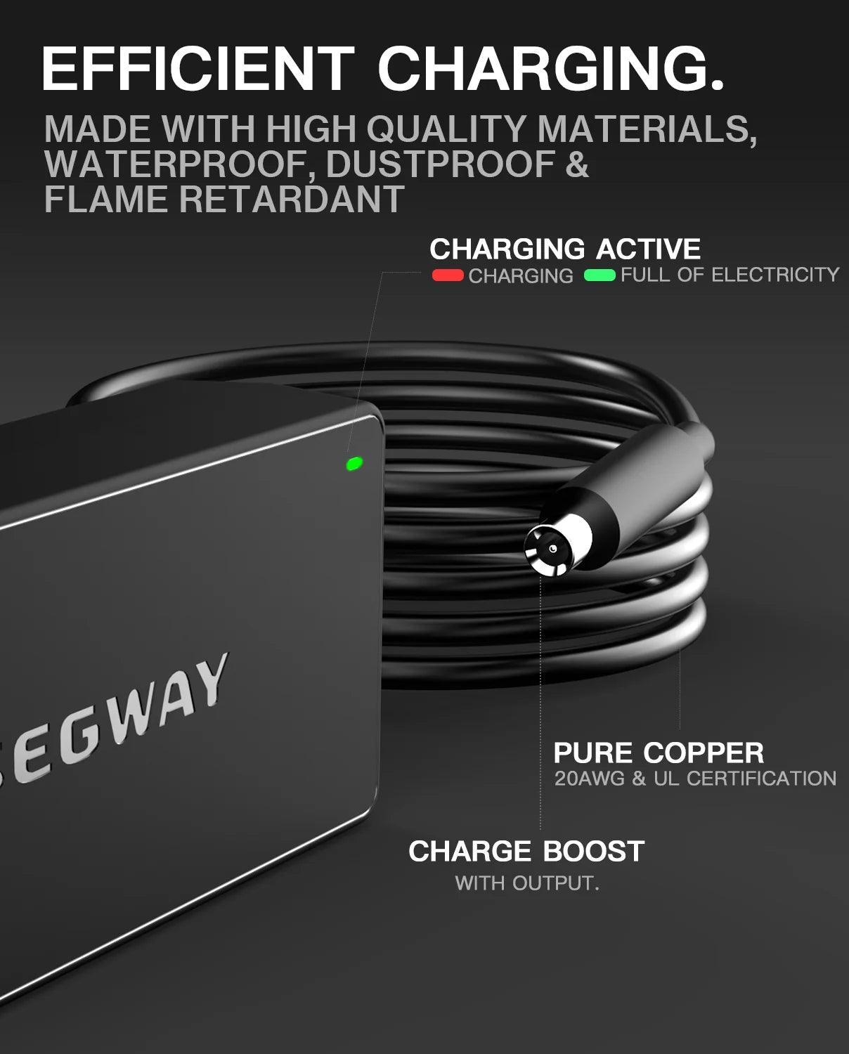 Original Segway 42V 1.7A Charger For Ninebot ES2 ES4 E22 G30LP T15 F30 - VirtuousWares.Store