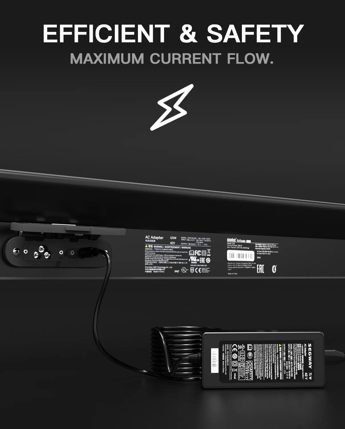 Original Segway 42V 1.7A Charger For Ninebot ES2 ES4 E22 G30LP T15 F30 - VirtuousWares.Store