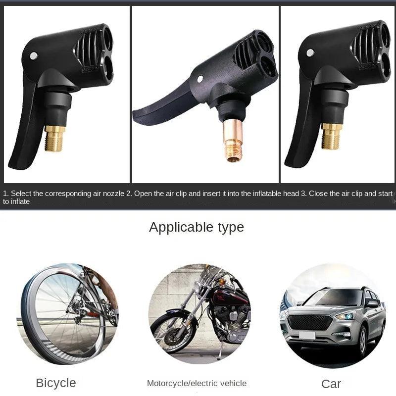 Portable Inflatable Pump 2 In 1 Car Air Pump French Mouth Tire - VirtuousWares.Store