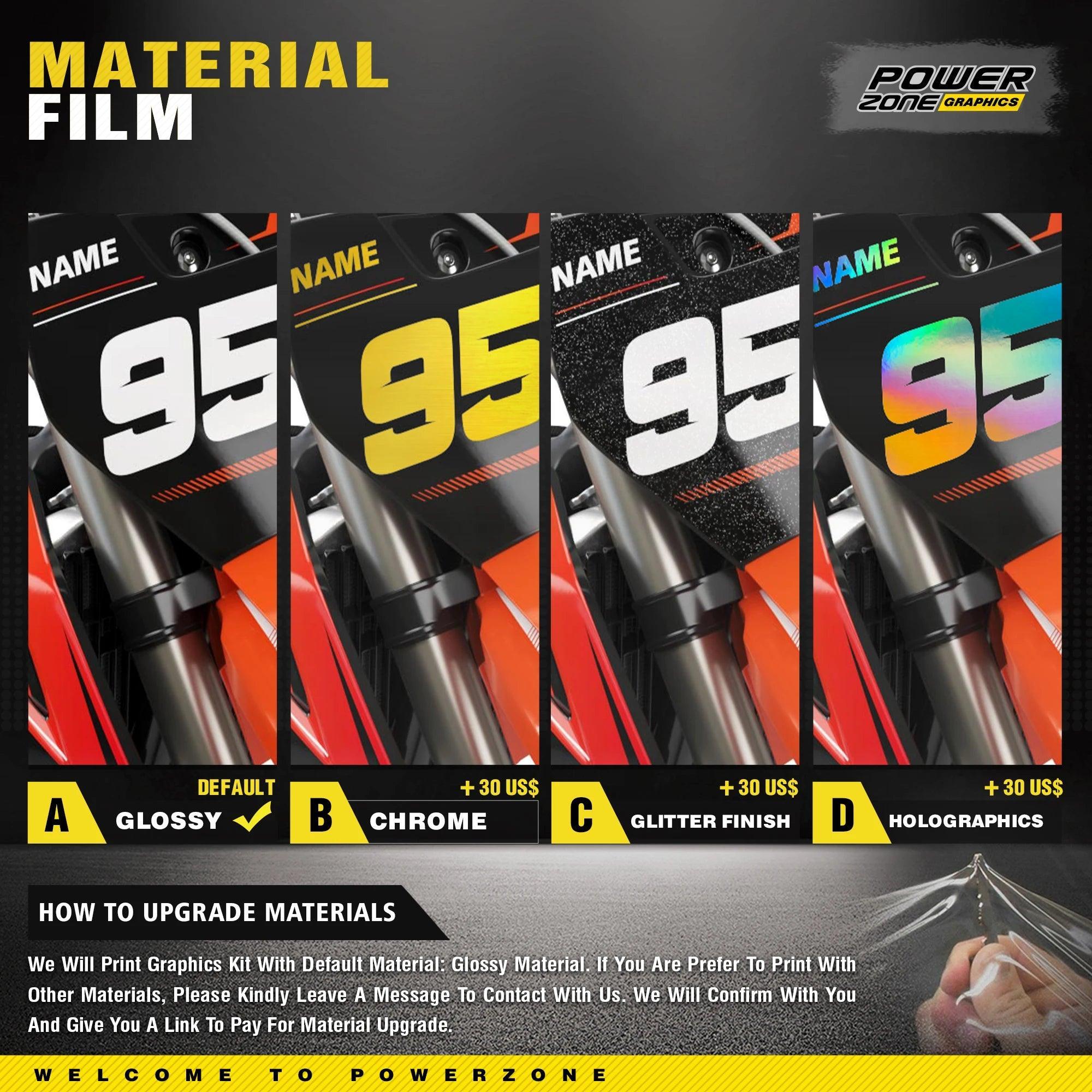 PowerZone Custom Team Graphics Background Stickers Kits For Surron - VirtuousWares.Store