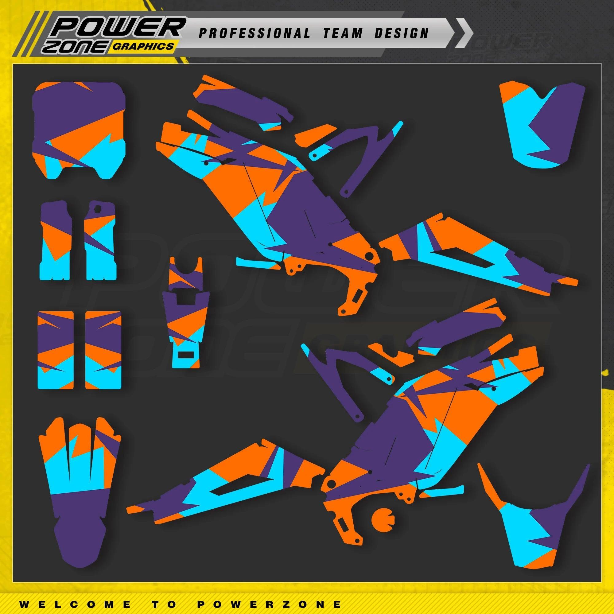 PowerZone Custom Team Graphics Background Stickers Kits For Surron - VirtuousWares.Store