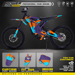 PowerZone Custom Team Graphics Background Stickers Kits For Surron - VirtuousWares.Store
