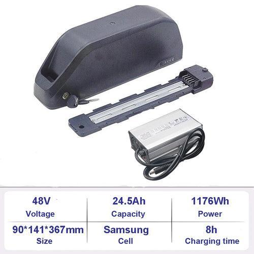 Removable 48V 22.4Ah 23Ah 24.5Ah Electric Bike Li-ion Battery for - VirtuousWares:Global