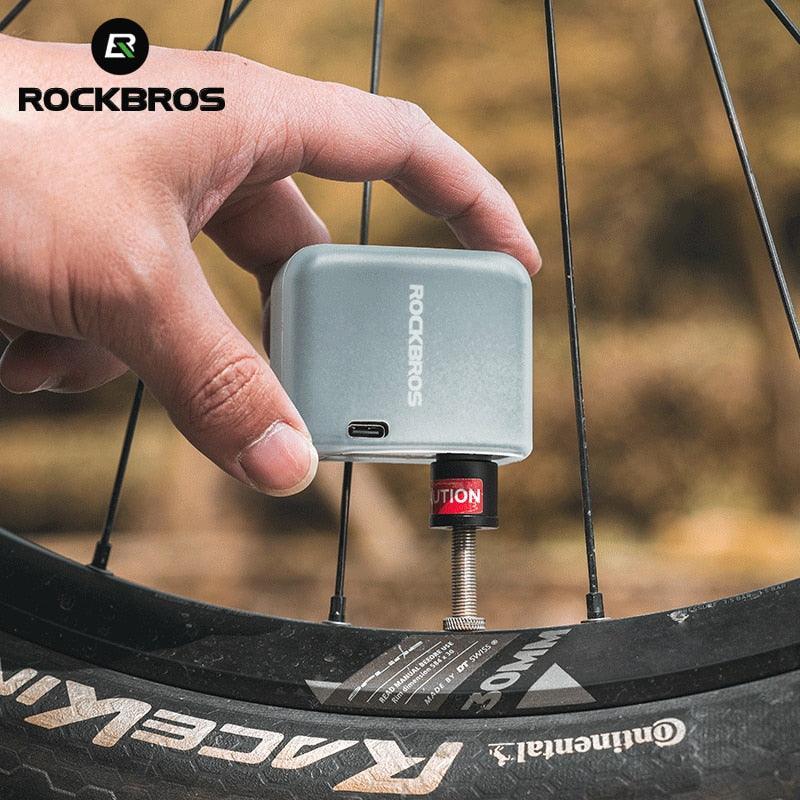 Rockbros Mini Electric Air Pump Portable 100psi Rechargeable - VirtuousWares.Store