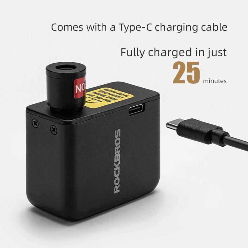 Rockbros Mini Electric Air Pump Portable 100psi Rechargeable - VirtuousWares.Store