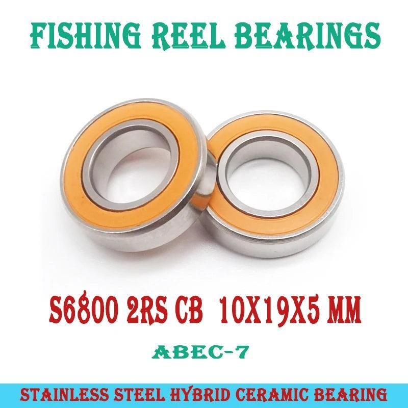 S6800 2OS Bearing 10x19x5 mm CB ABEC7 Stainless Steel Hybrid Ceramic - VirtuousWares.Store
