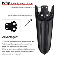 Second-Generation Longer Rear Fender Fit to Sur Ron Light Bee X and S. - VirtuousWares.Store