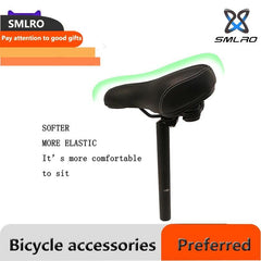 SMLRO PU Leather Bicycle Cushion Soft Shock Absorbing Mountain Bike - VirtuousWares.Store