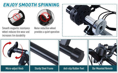 Soozier Indoor Magnetic Bike Bicycle Trainer Stand 5 Level Resistance - VirtuousWares.Store