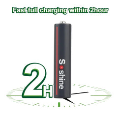 Soshine USB Li-ion AAA Rechargeable Battery Aaa 1.5V 600mWh Lithium - VirtuousWares.Store