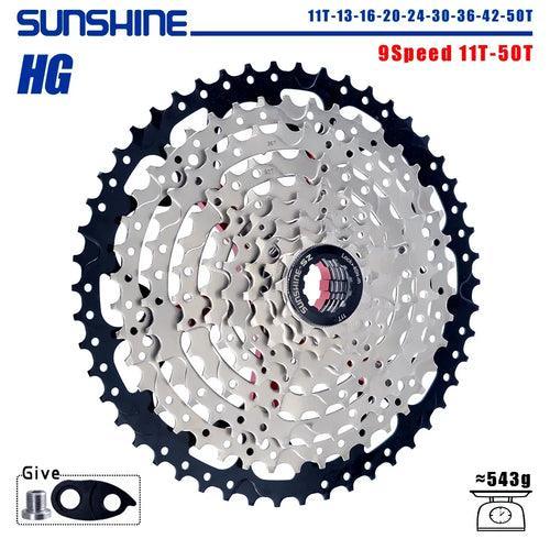 SUNSHINE Bicycle Cassette 8/9/10/11/12Speed Freewheel HG Structure - VirtuousWares.Store