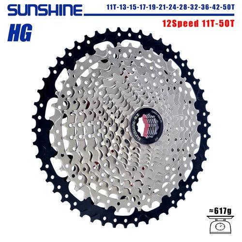 SUNSHINE Bicycle Cassette 8/9/10/11/12Speed Freewheel HG Structure - VirtuousWares.Store