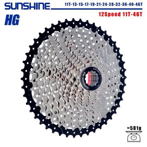 SUNSHINE Bicycle Cassette 8/9/10/11/12Speed Freewheel HG Structure - VirtuousWares.Store