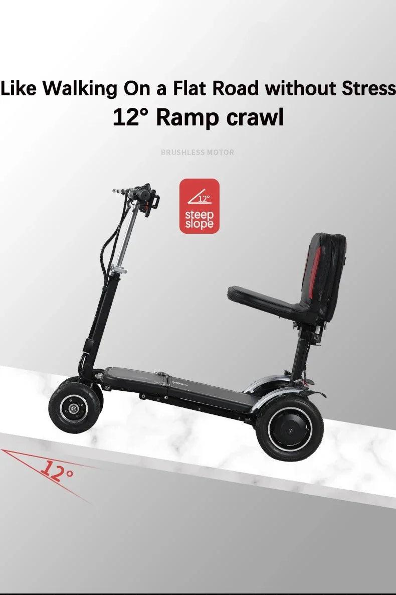 SuperHandy Lightest Foldable 4Wheel Airline Travel Friendly Mobility - VirtuousWares.Store