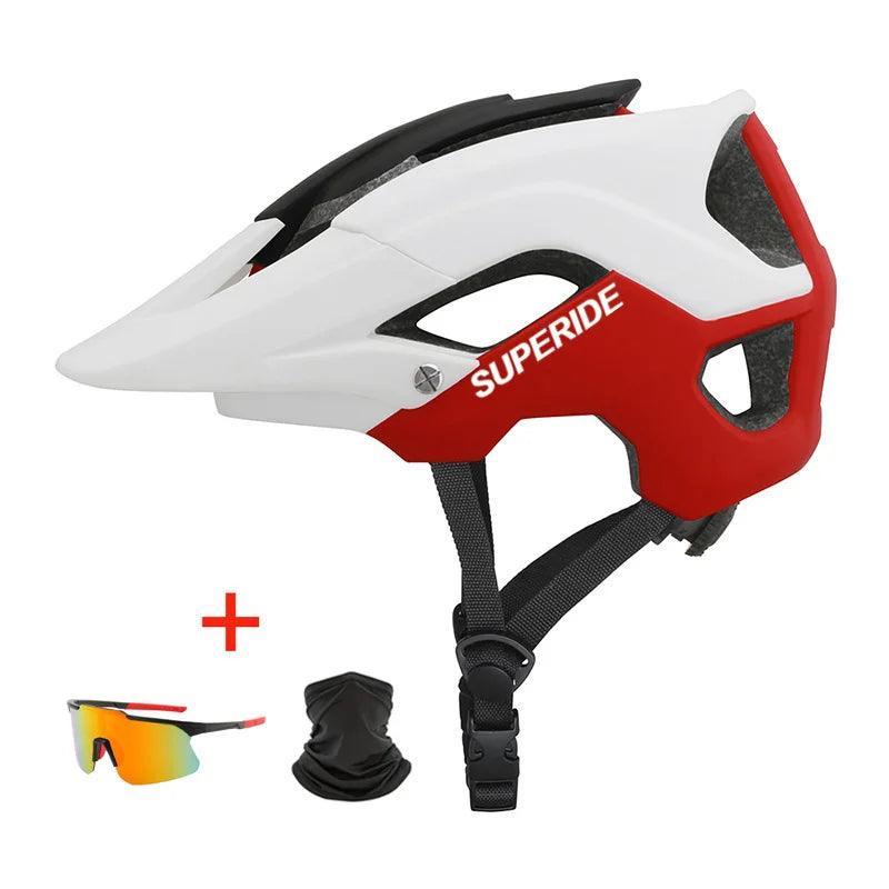 SUPERIDE Outdoor DH MTB Bicycle Helmet Integrally-molded Road Mountain Bike Helmet Ultralight Racing Riding Cycling Helmet - VirtuousWares.Store
