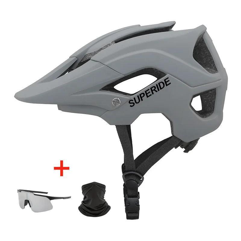 SUPERIDE Outdoor DH MTB Bicycle Helmet Integrally-molded Road Mountain Bike Helmet Ultralight Racing Riding Cycling Helmet - VirtuousWares.Store