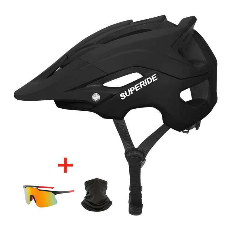 SUPERIDE Outdoor DH MTB Bicycle Helmet Integrally-molded Road Mountain Bike Helmet Ultralight Racing Riding Cycling Helmet - VirtuousWares.Store
