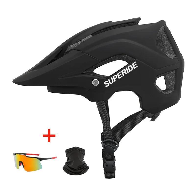 SUPERIDE Outdoor DH MTB Bicycle Helmet Integrally-molded Road Mountain Bike Helmet Ultralight Racing Riding Cycling Helmet - VirtuousWares.Store