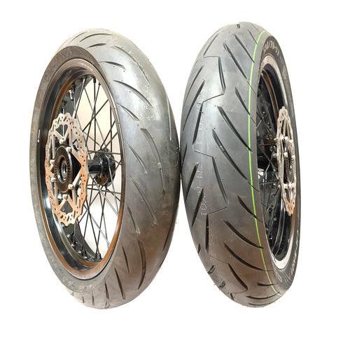 Surron Ultra bee 17inch Tire street conversion wheel assembly front - VirtuousWares.Store