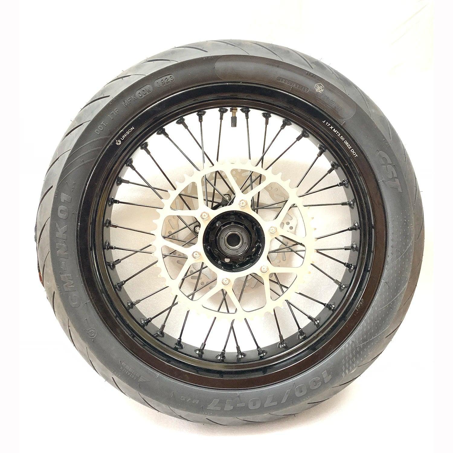 Surron Ultra bee 17inch Tire street conversion wheel assembly front - VirtuousWares.Store