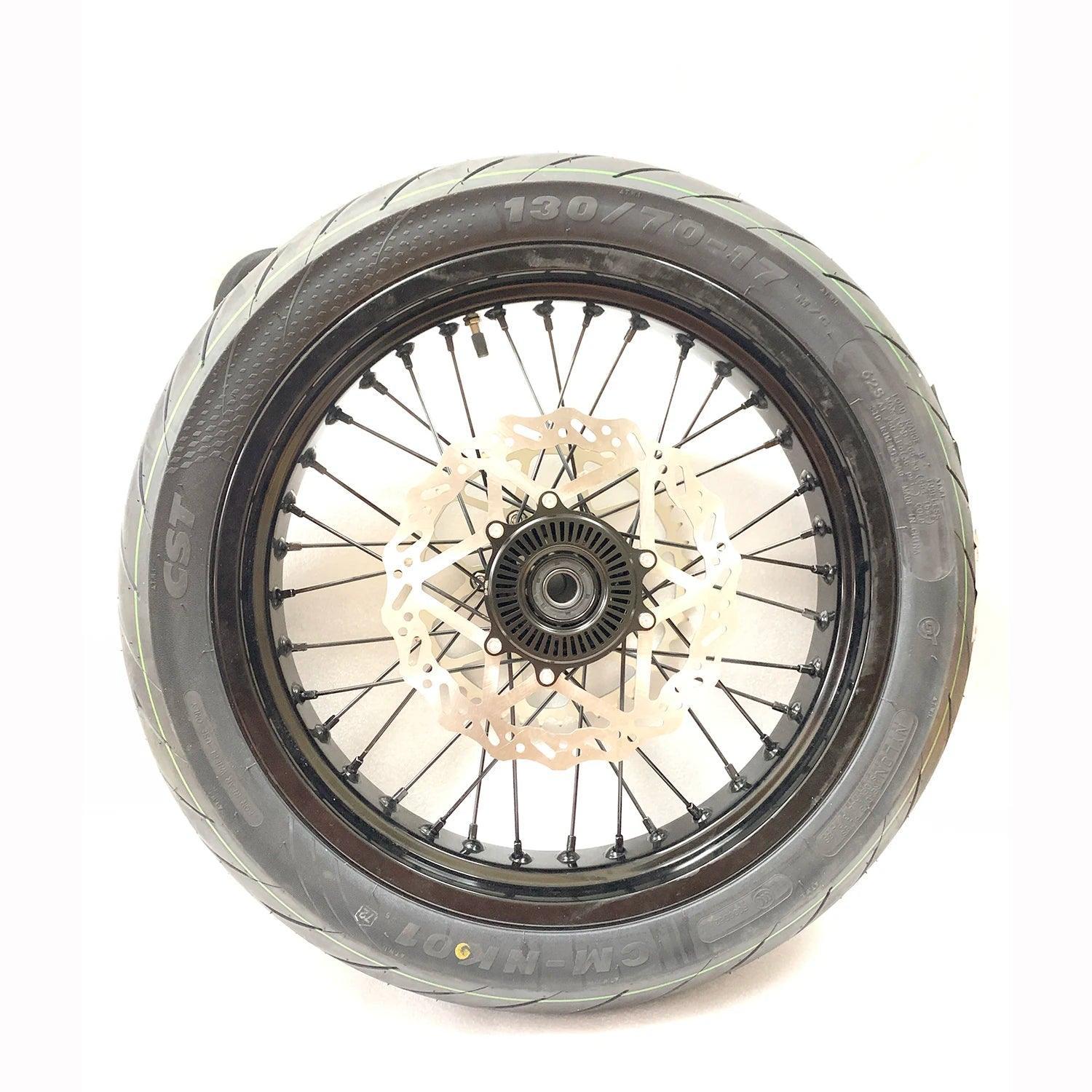 Surron Ultra bee 17inch Tire street conversion wheel assembly front - VirtuousWares.Store