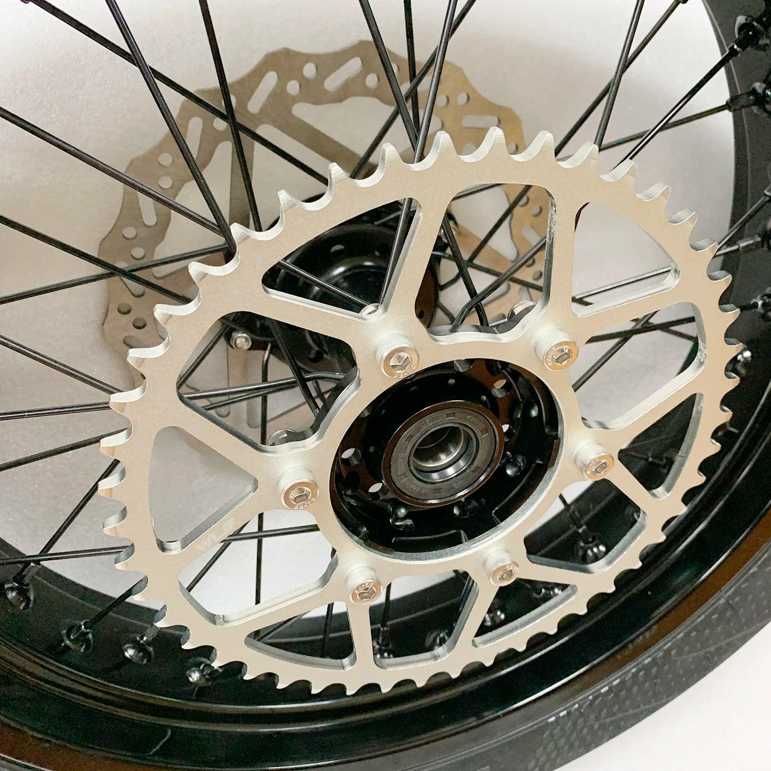 Surron Ultra bee 17inch Tire street conversion wheel assembly front - VirtuousWares.Store