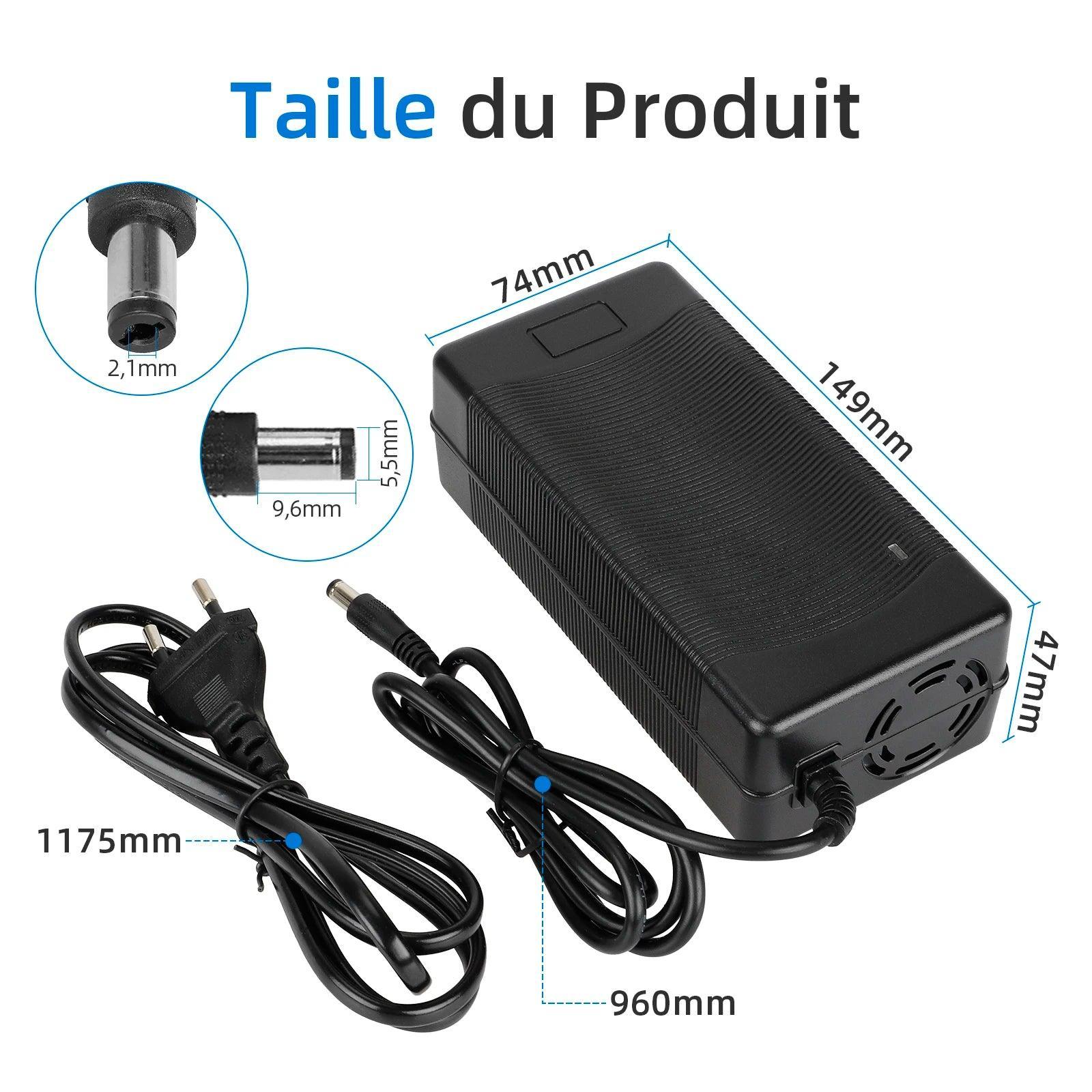 Ulip 54.6V 2A Scooter Battery Charger 48V EU Plug Power Supply - VirtuousWares.Store