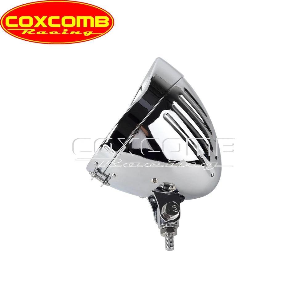 Universal Motorcycle 5.75" Round Headlight Housing Bucket With Visor - VirtuousWares.Store
